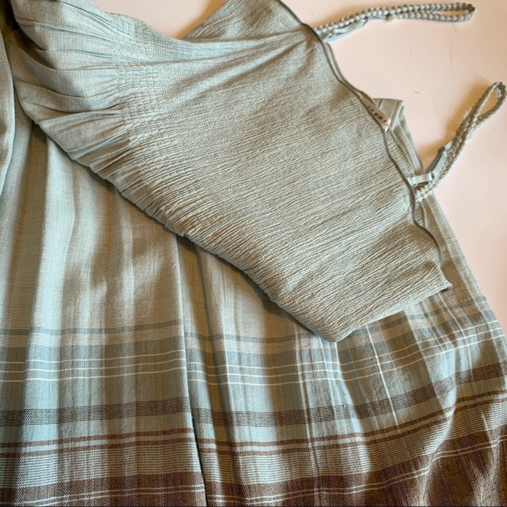 MAX STUDIO boho spaghetti strap ombré stripe crinkle skirt dress spring summer - Picture 8 of 16